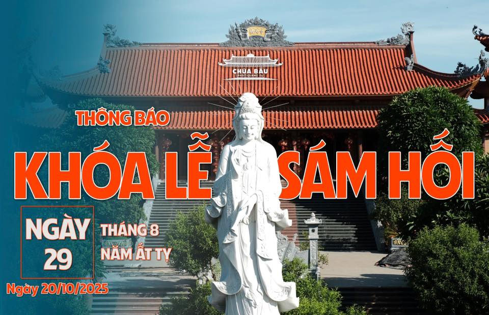 [THÔNG BÁO] KHOÁ LỄ SÁM HỐI ĐỊNH KỲ THÁNG 08/ẤT TỴ