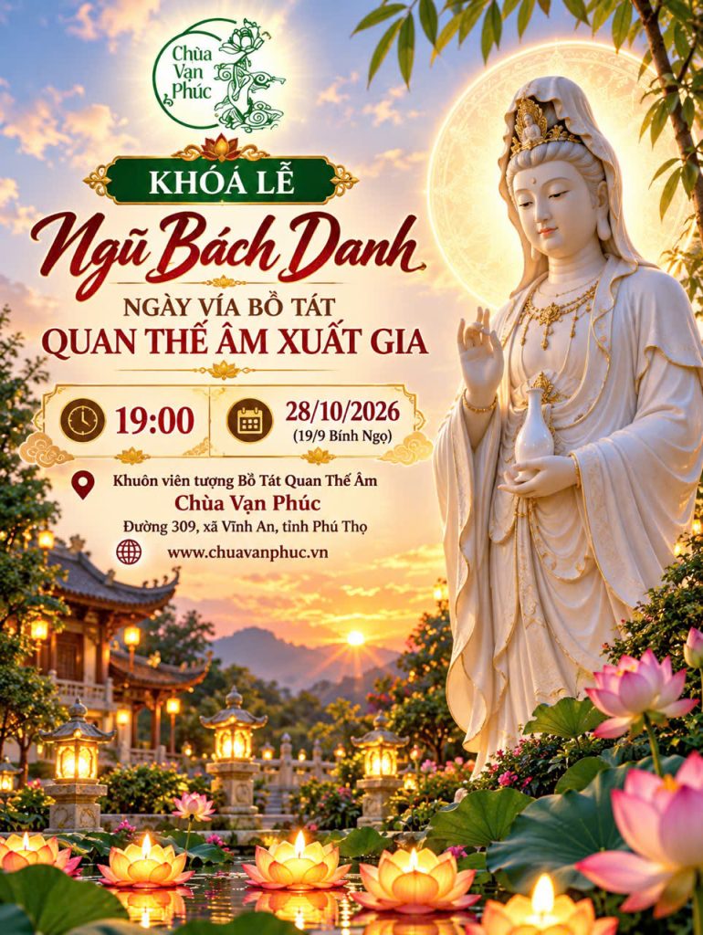Khóa lễ Ngũ Bách Danh tại Chùa Vạn Phúc năm 2026